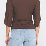 Isla Double Knit Angel Sleeve Cinch Top - MTT Collective