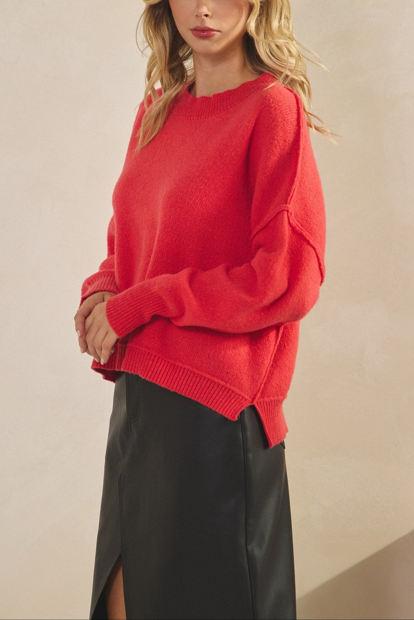 Isla Reverse Stitch Sweater - MTT Collective