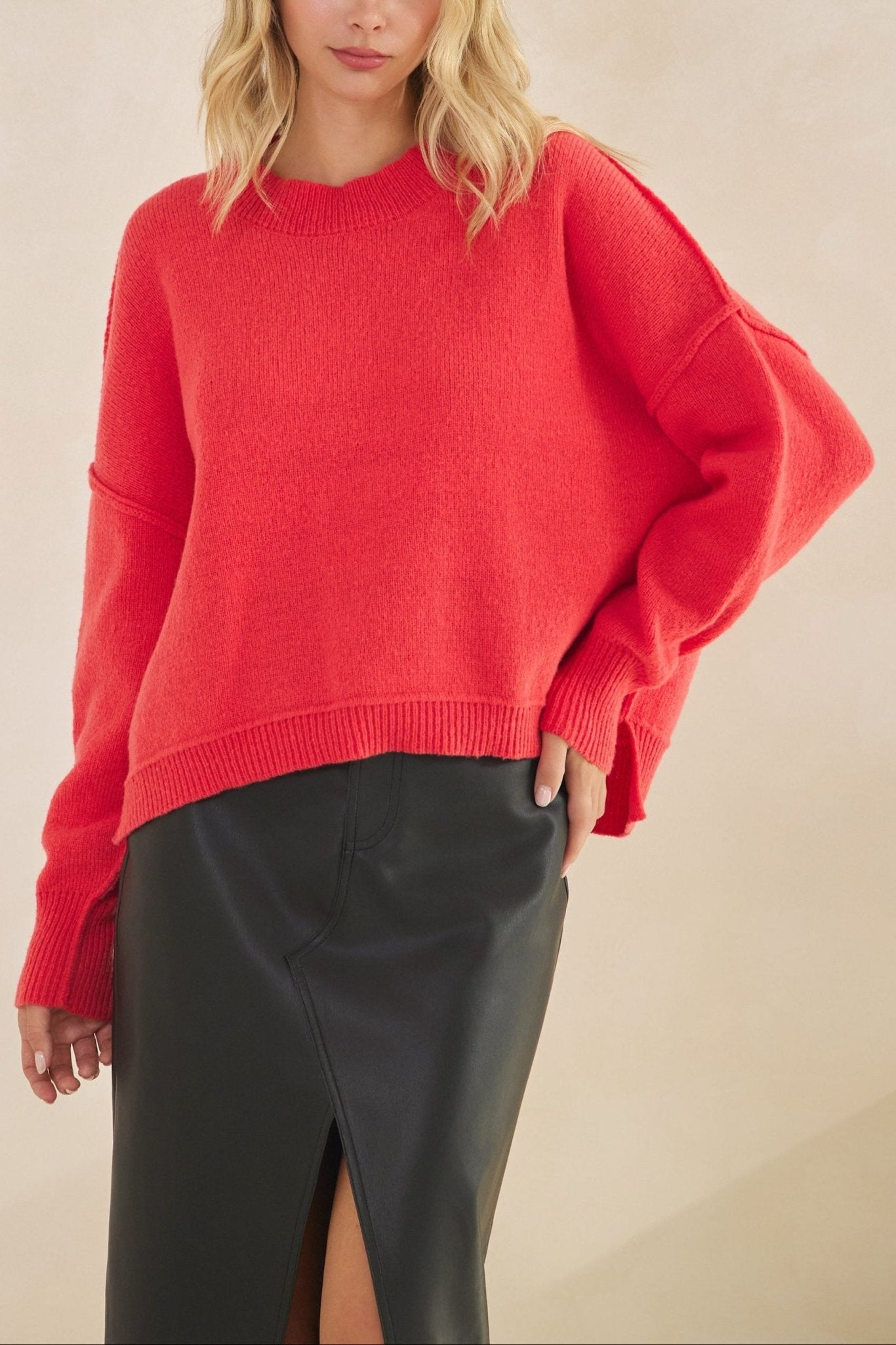 Isla Reverse Stitch Sweater - MTT Collective