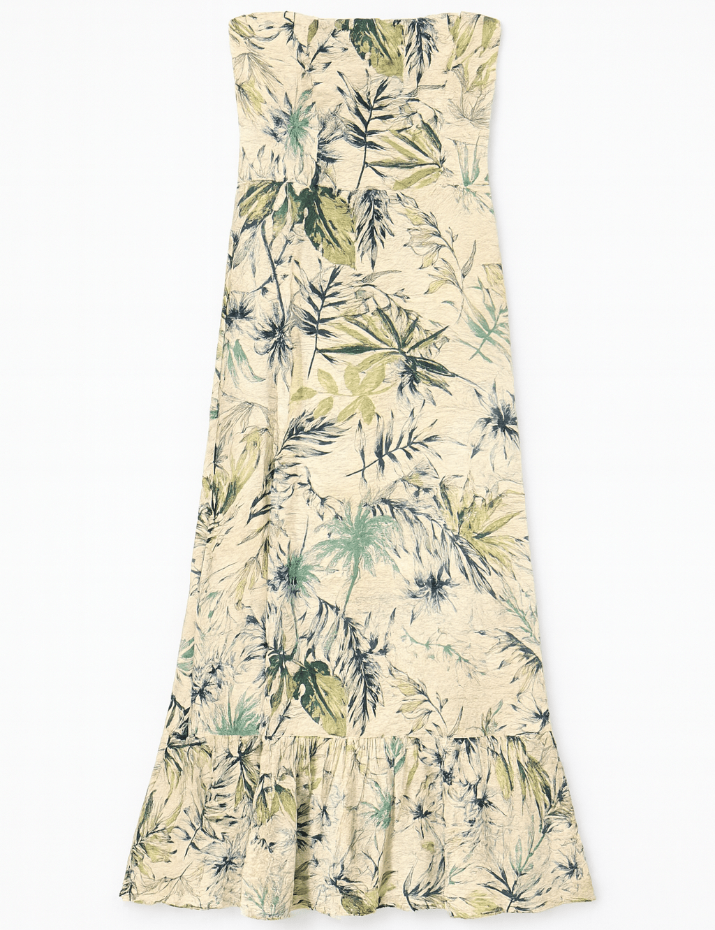 Isla Strapless Tropical Midi Dress - MTT Collective