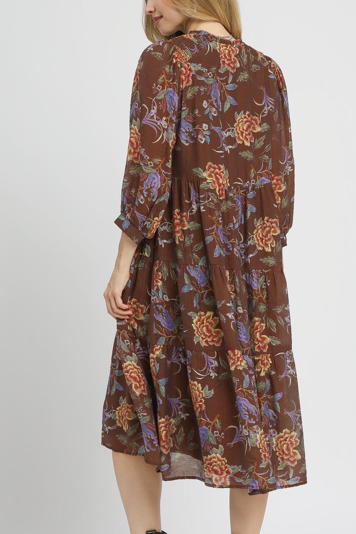 Isla Tiered Boho Midi Dress - MTT Collective