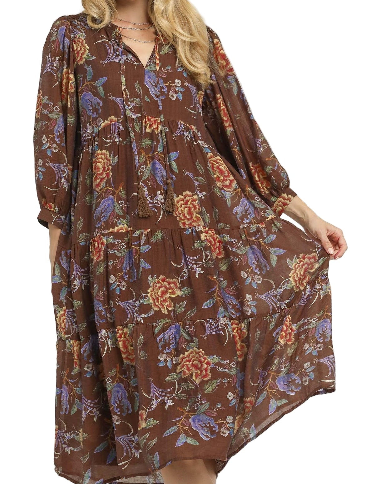 Isla Tiered Boho Midi Dress - MTT Collective