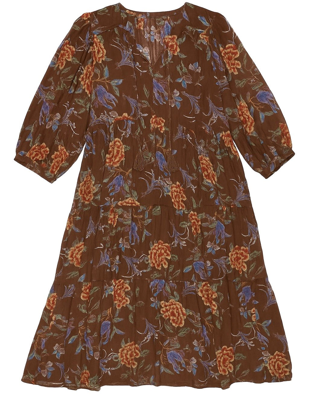 Isla Tiered Boho Midi Dress - MTT Collective