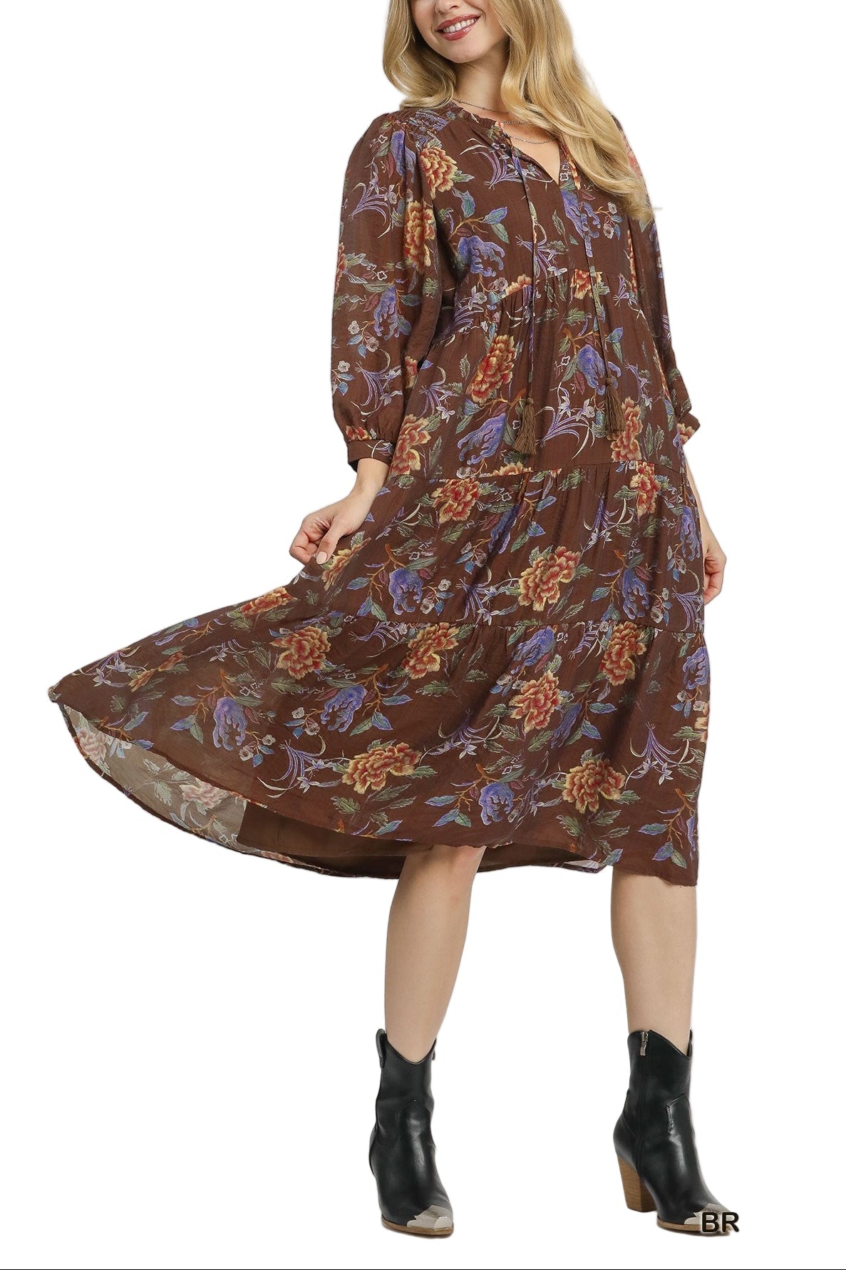 Isla Tiered Boho Midi Dress - MTT Collective