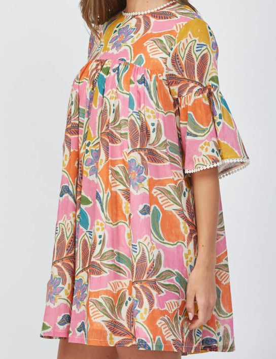 Jacque Lace Trimmed Swing Dress - MTT Collective