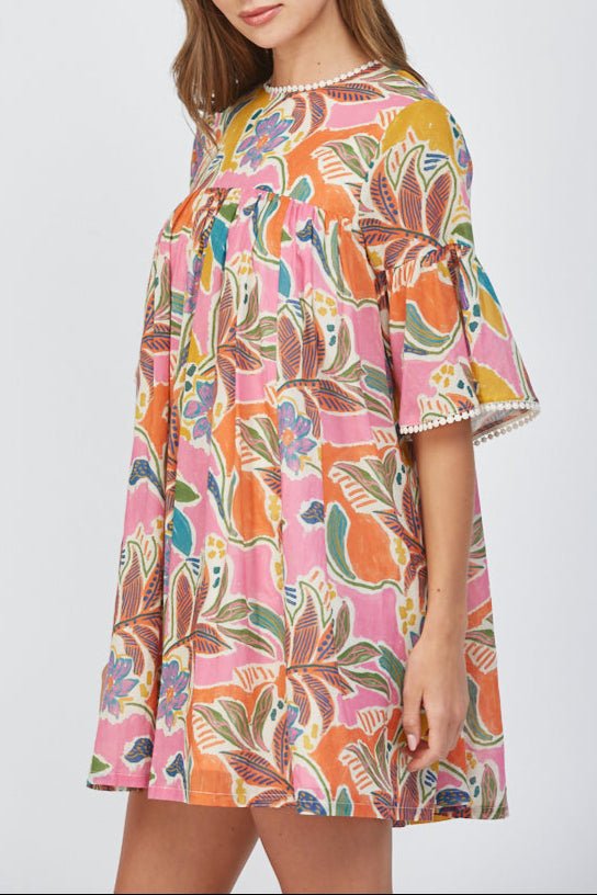 Jacque Lace Trimmed Swing Dress - MTT Collective