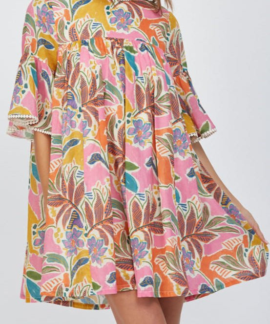 Jacque Lace Trimmed Swing Dress - MTT Collective