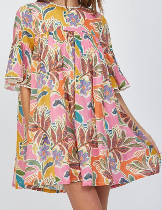 Jacque Lace Trimmed Swing Dress - MTT Collective