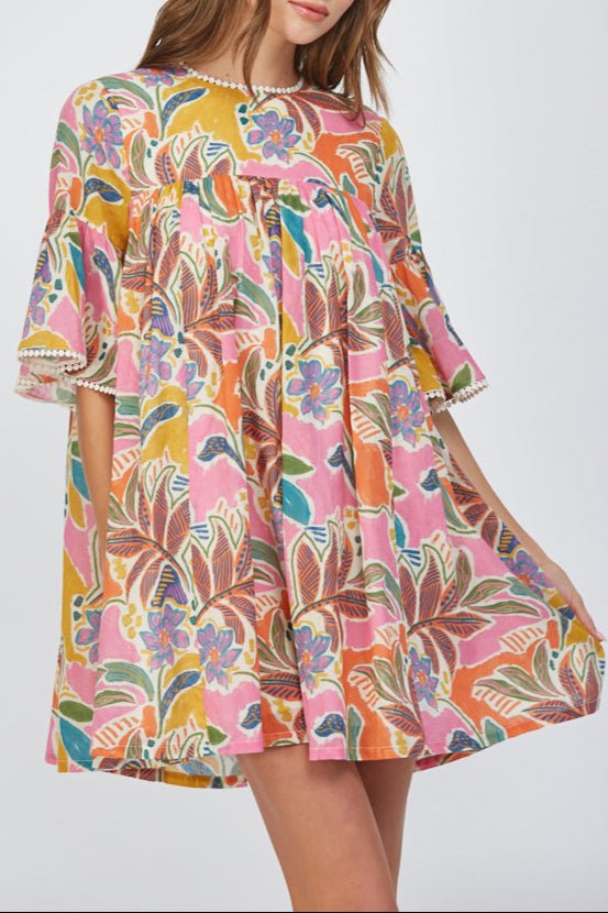 Jacque Lace Trimmed Swing Dress - MTT Collective