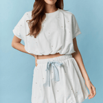 Jamie Cropped Bubble Hem Top - MTT Collective