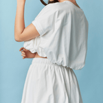 Jamie Cropped Bubble Hem Top - MTT Collective