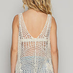 Janice Sleeveless Woven Crotchet Top - MTT Collective