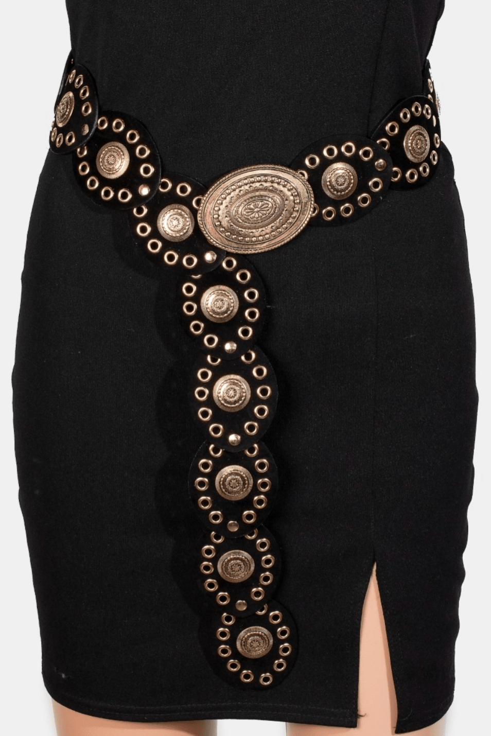 Jayla Large Ornate Western Oval Disc Belt - MTT Collective