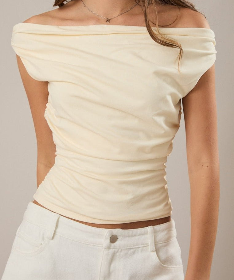 Jessica Off The Shoulder Ruched Top - MTT Collective