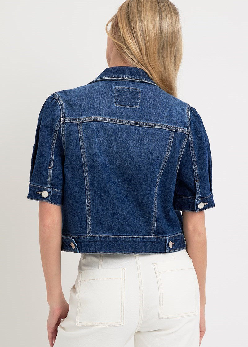 Jessie Puff Short Sleeve Crop Denim Jacket - MTT Collective