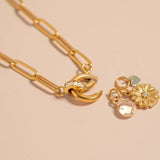 Joanna Paperclip Rhinestone Charm Holder Necklace - MTT Collective