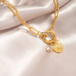 Joanna Paperclip Rhinestone Charm Holder Necklace - MTT Collective