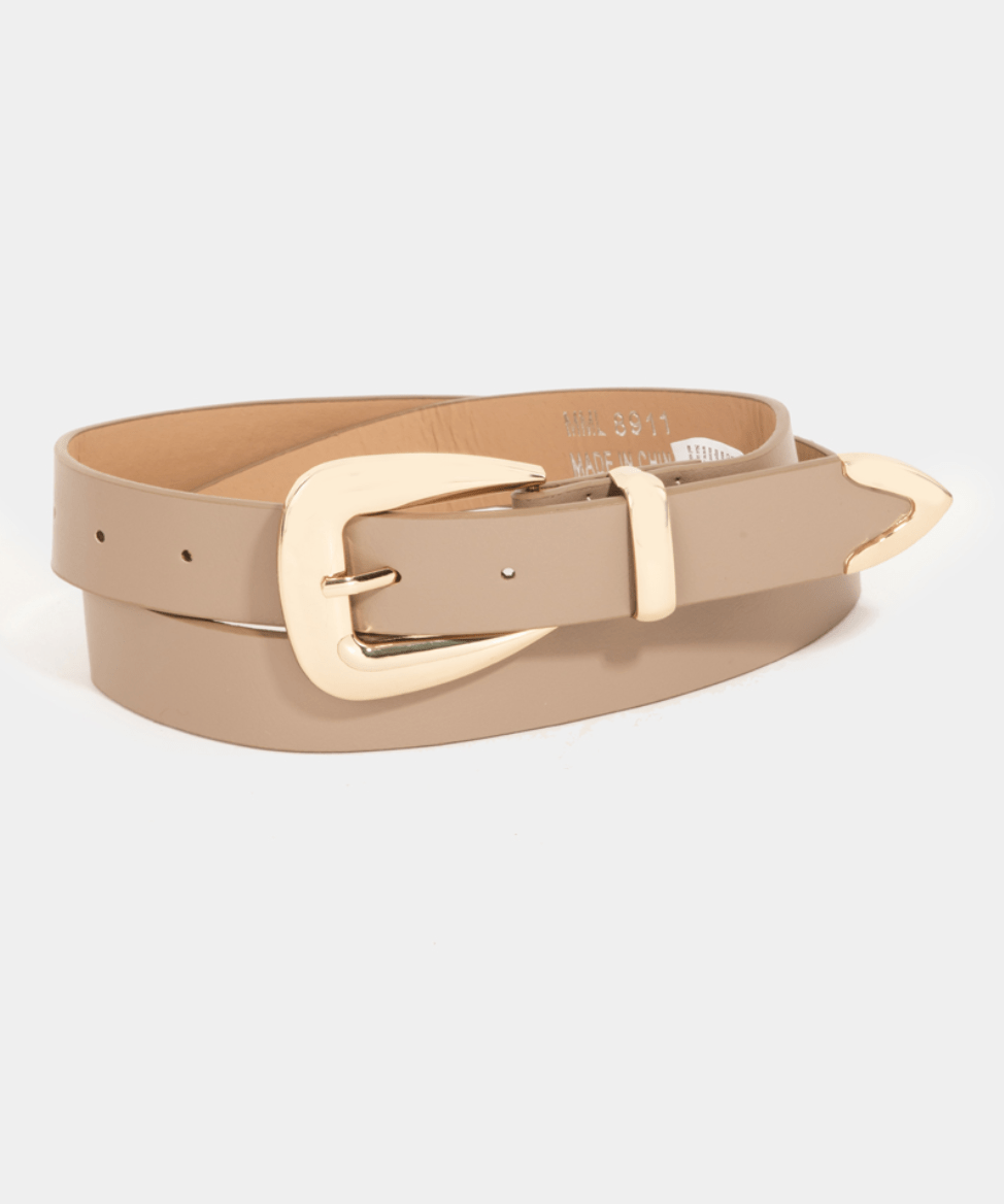 Jocelyn Smooth Vegan Leather Belt - MTT Collective