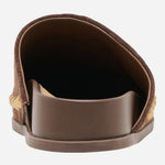 Dolce Vita Joney Studded Suede Mule in Dk Brown Suede, back view