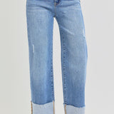 Jordan High Rise Cuffed Wide Leg Jeans - MTT Collective