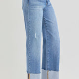 Jordan High Rise Cuffed Wide Leg Jeans - MTT Collective