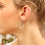 Josie Flat Oval Tube Hoop Earrings - MTT Collective