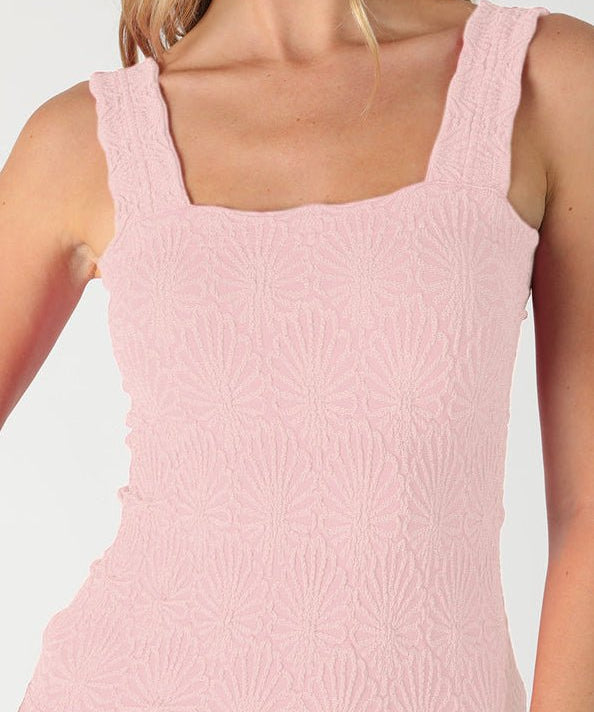 Julie Lace Textured Square Top - MTT Collective