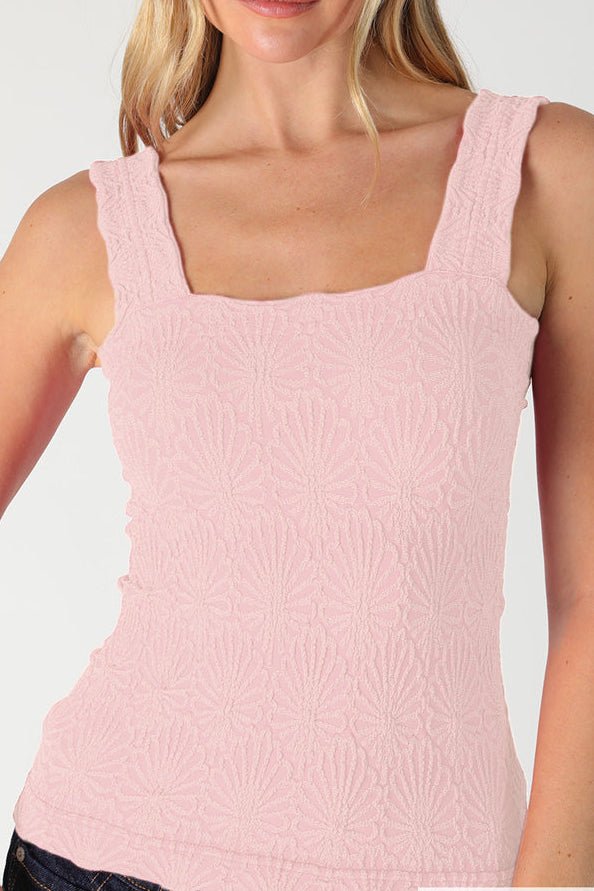 Julie Lace Textured Square Top - MTT Collective