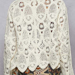 Juliet V - Neck Knit Crochet Cardigan - MTT Collective