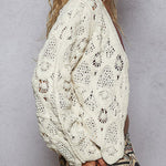 Juliet V - Neck Knit Crochet Cardigan - MTT Collective