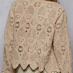 Juliet V - Neck Knit Crochet Cardigan - MTT Collective