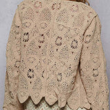 Juliet V - Neck Knit Crochet Cardigan - MTT Collective