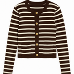 Juliette Striped Button Cardigan - MTT Collective