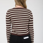 Juliette Striped Button Cardigan - MTT Collective