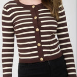 Juliette Striped Button Cardigan - MTT Collective