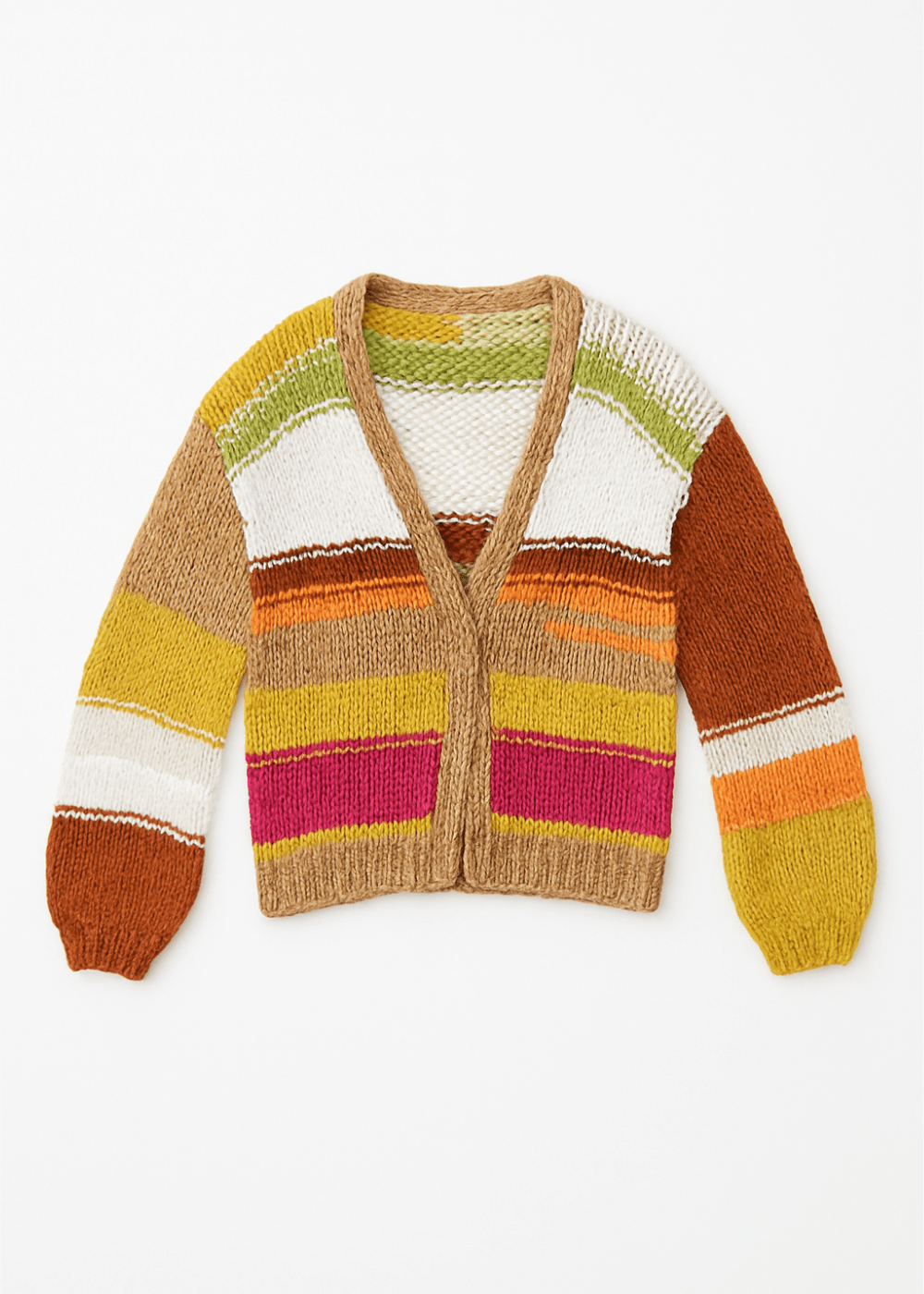 Katalina Hand Knit Multi Striped Cardigan - MTT Collective