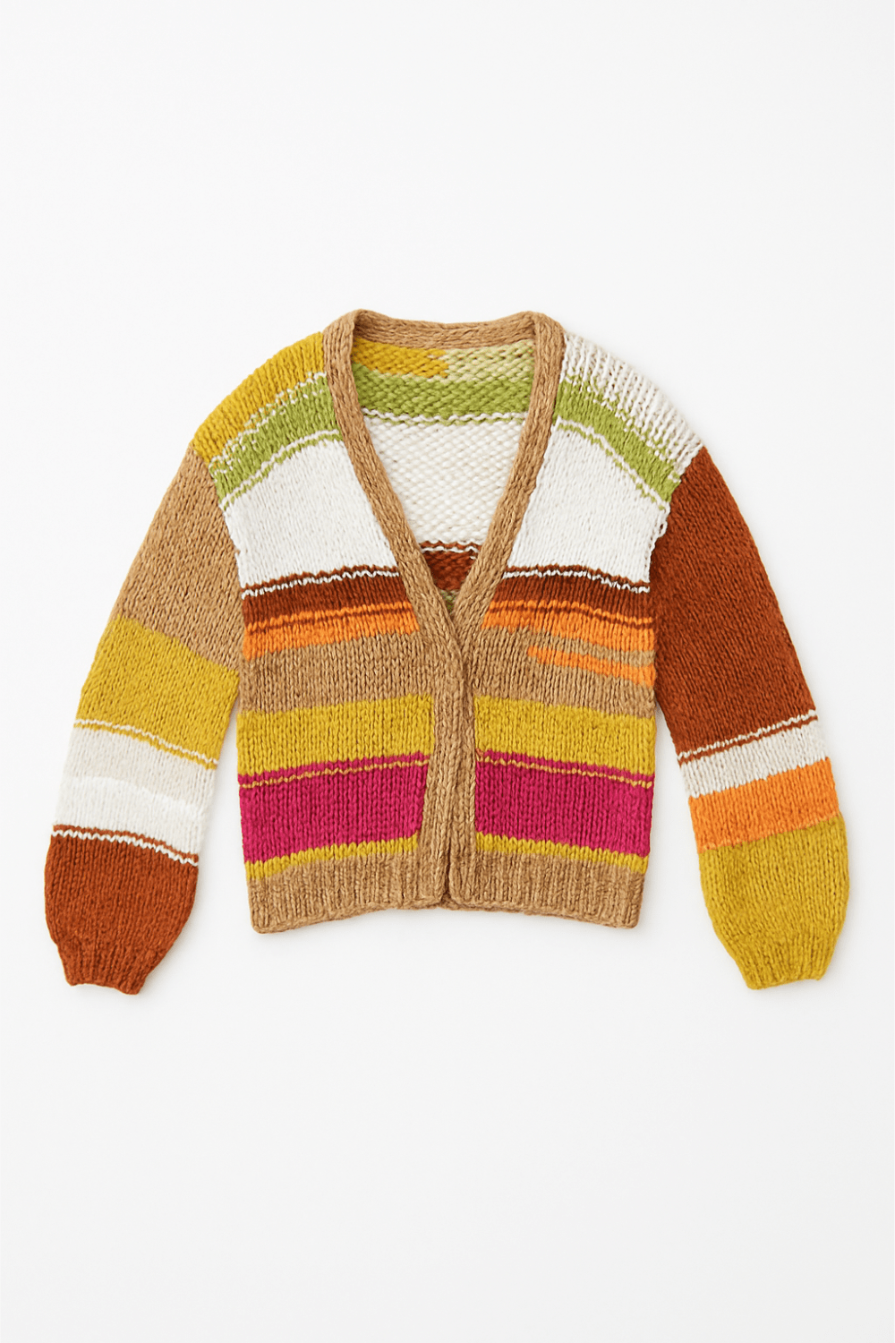 Katalina Hand Knit Multi Striped Cardigan - MTT Collective