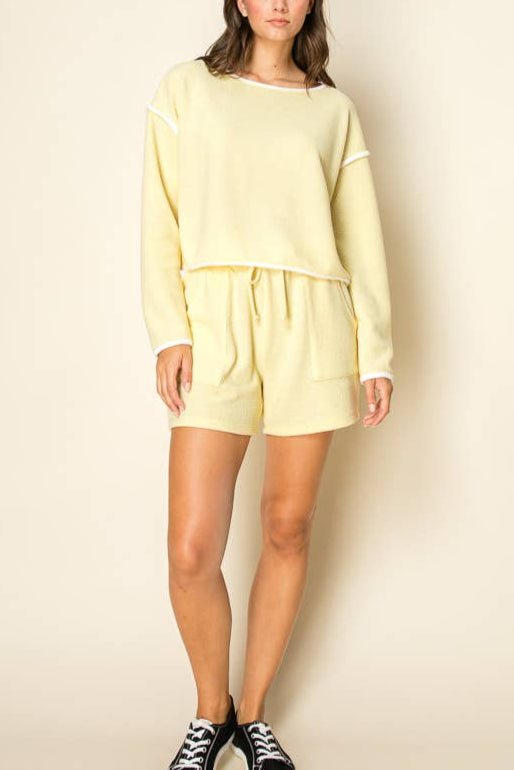 Katelyn Cloudy Knit Crop Top - MTT Collective