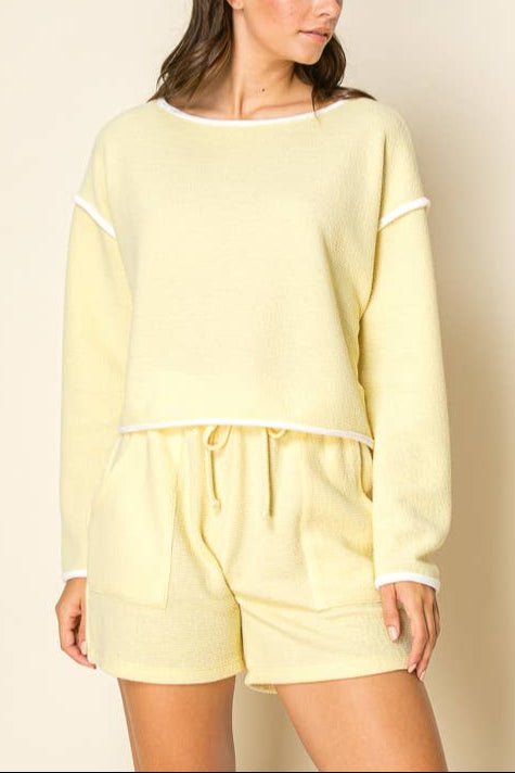 Katelyn Cloudy Knit Crop Top - MTT Collective