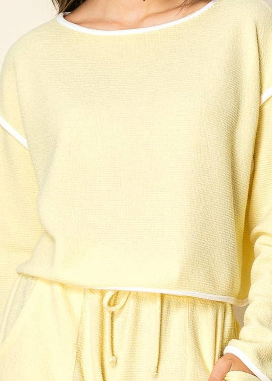 Katelyn Cloudy Knit Crop Top - MTT Collective