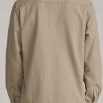 Katin Shiloh Flannel in Khaki, back on model