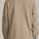 Katin Shiloh Flannel in Khaki, back on model