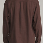 Katin Sierra Flannel in French Roast, back on model