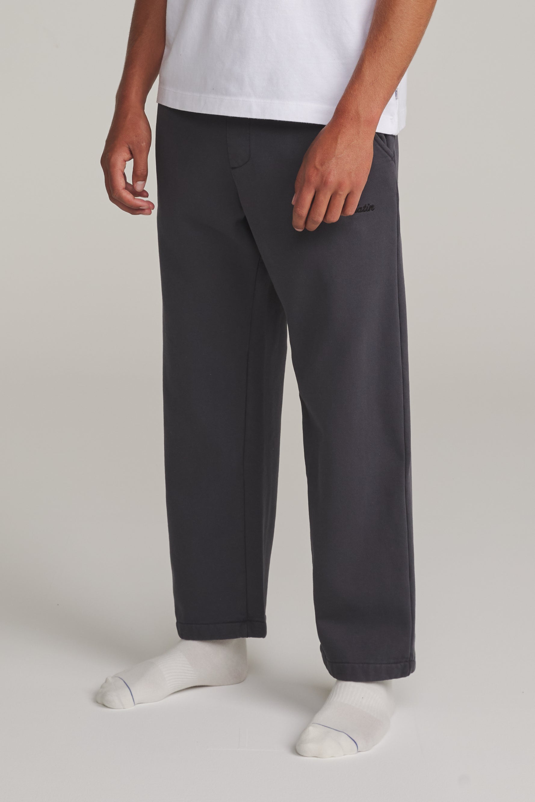 Katin Layton Lounge Pant Navy Vintage Wash - on model side