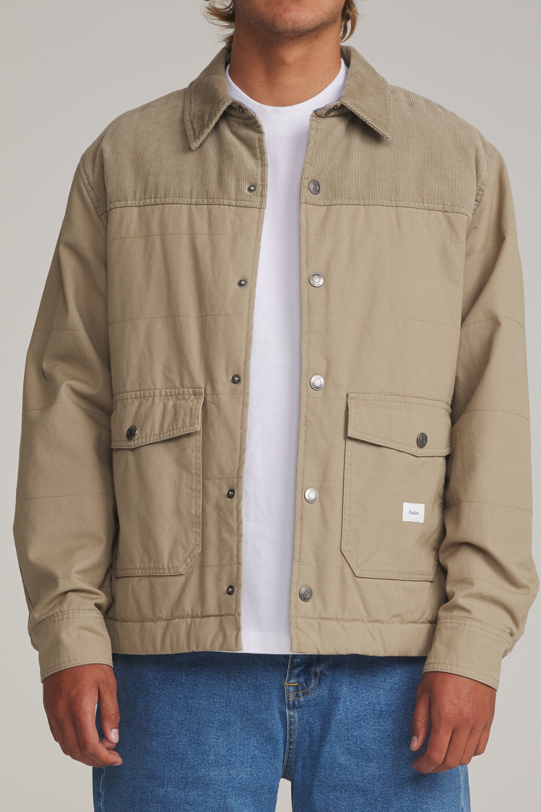 Katin Yukon Jacket Khaki - on model front
