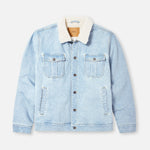 Katin Harris Denim Jacket in Light Indigo, flat lay front