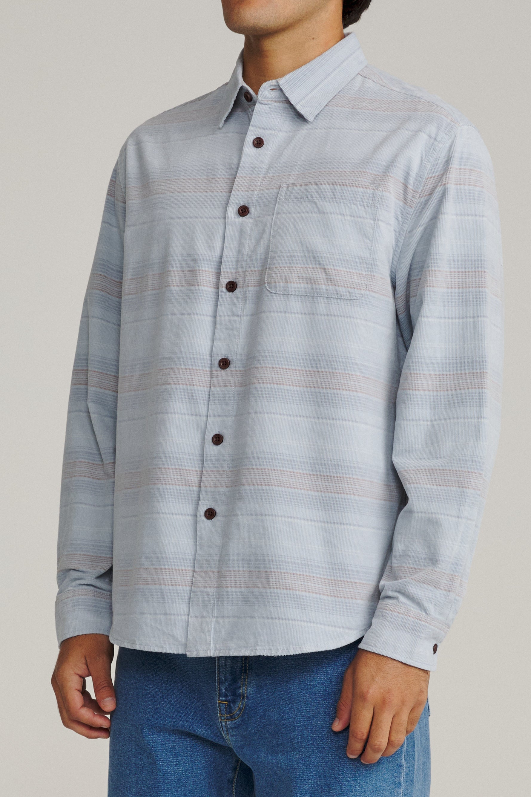 Katin Stevie Shirt Light Blue - on model side