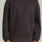 Katin Check Sweater Gray Navy - on model front