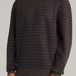 Katin Check Sweater Gray Navy - on model side