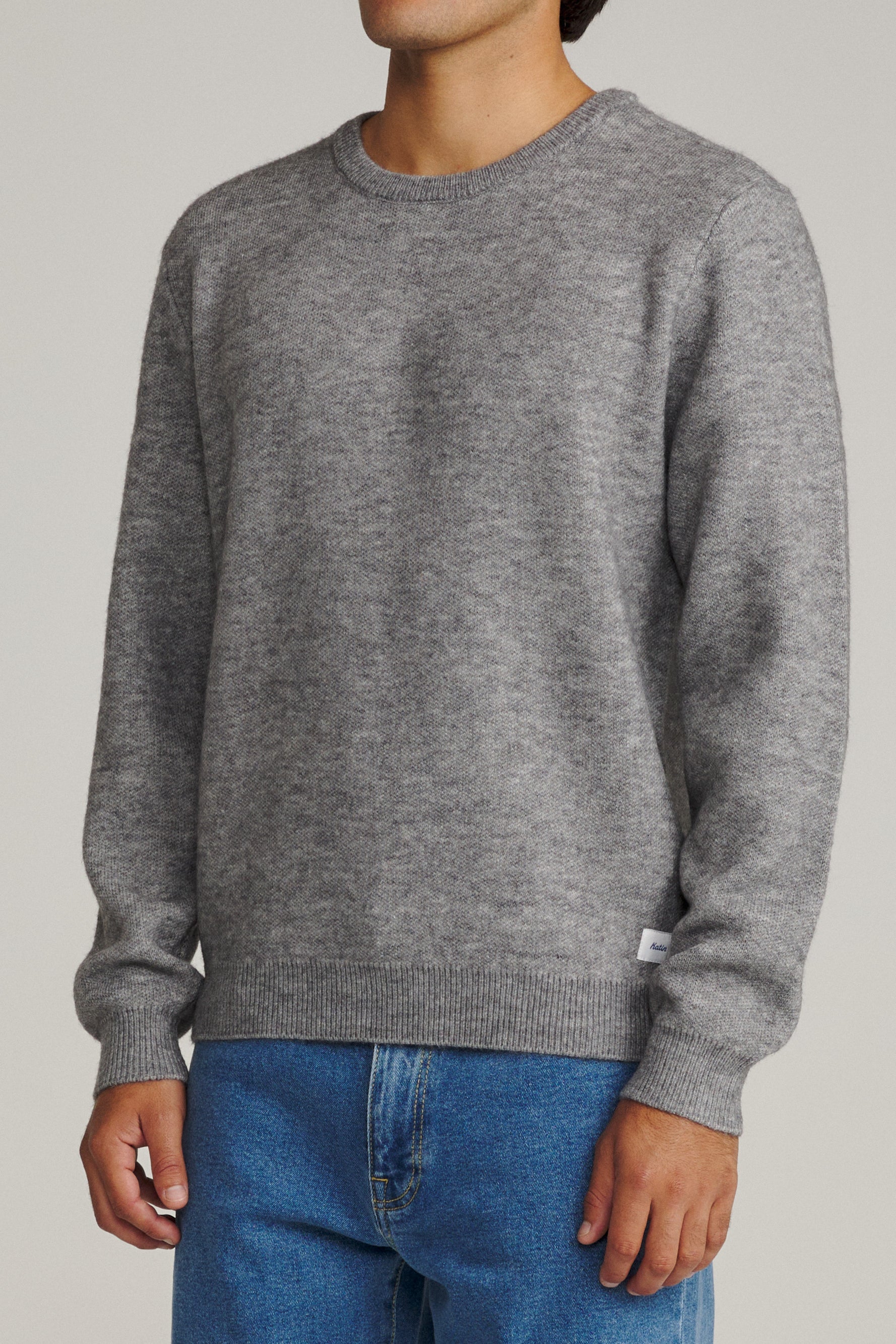 Katin Rivers Sweater Heather Gray - on model side